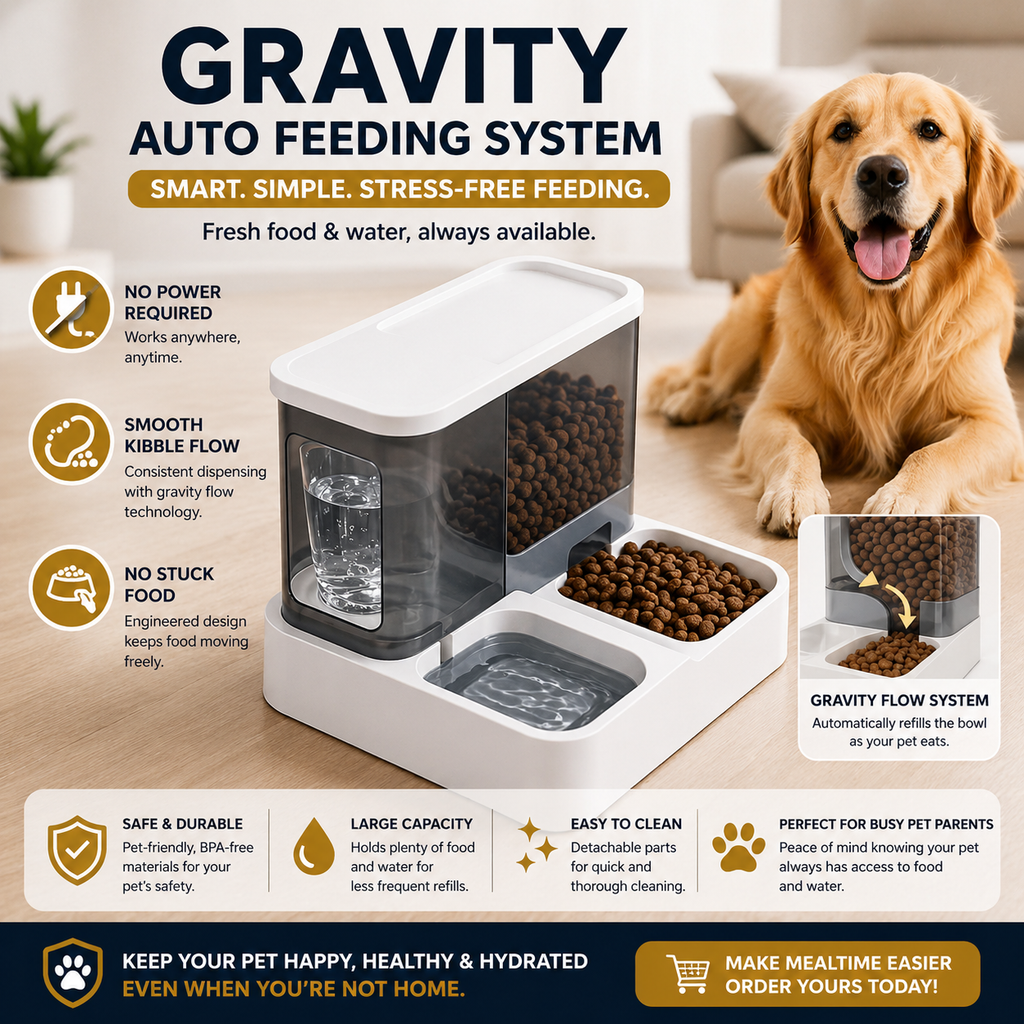 Gravity Auto Feeder & Water Station