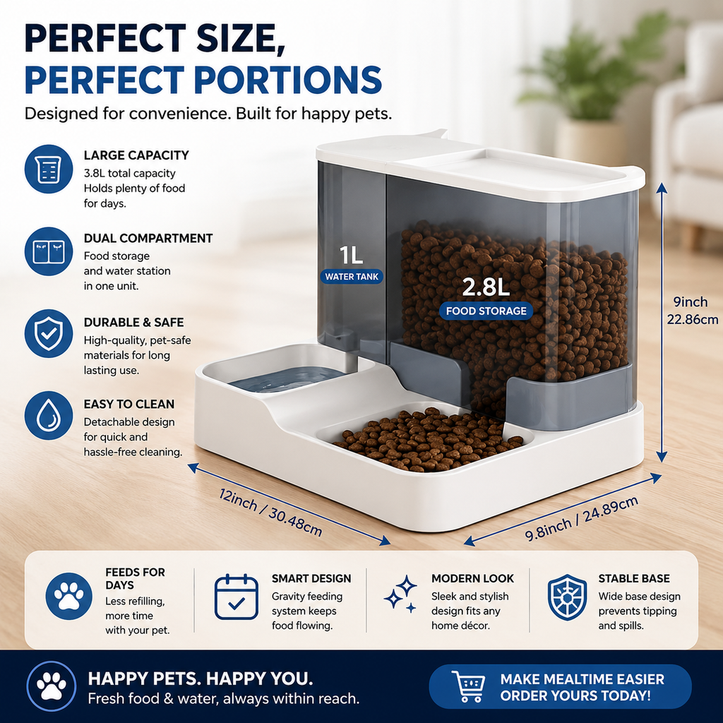 Gravity Auto Feeder & Water Station
